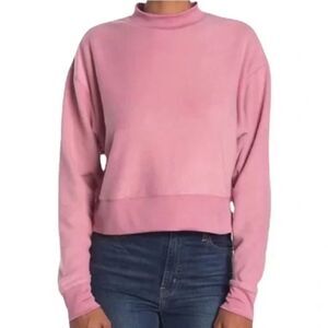ABOUND Women's Top Sweatshirt Soft Crop Long Sleeve Medium Pink NWT